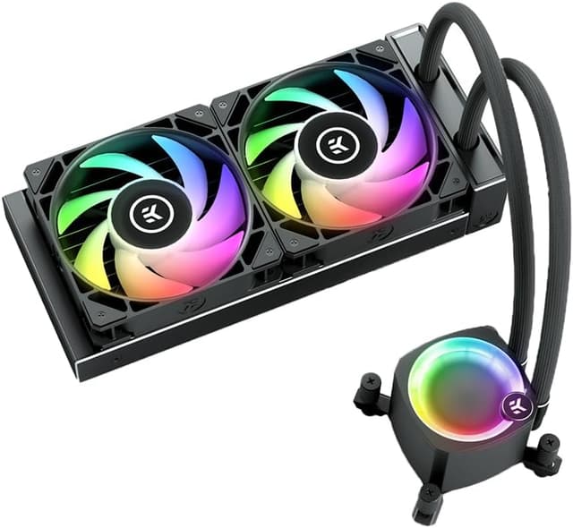 خنککننده مایع یکپارچه CPU برند EK با فن EK FPT مدل Nucleus AIO CR240 Lux D-RGB، فن 120 mm، سازگار با Intel و AMD خنککننده مایع یکپارچه CPU برند EK با فن EK FPT مدل Nucleus AIO CR240 Lux D-RGB، فن 120 mm، سازگار با Intel و AMD