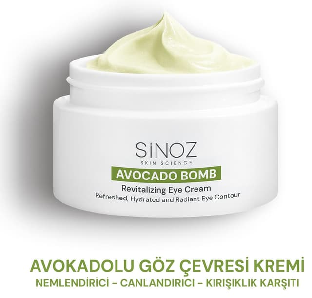 کرم دور چشم Sinoz Avokado Bomb مرطوبکننده، احیاکننده و ضدچروک 15 ml کرم دور چشم Sinoz Avokado Bomb مرطوبکننده، احیاکننده و ضدچروک 15 ml