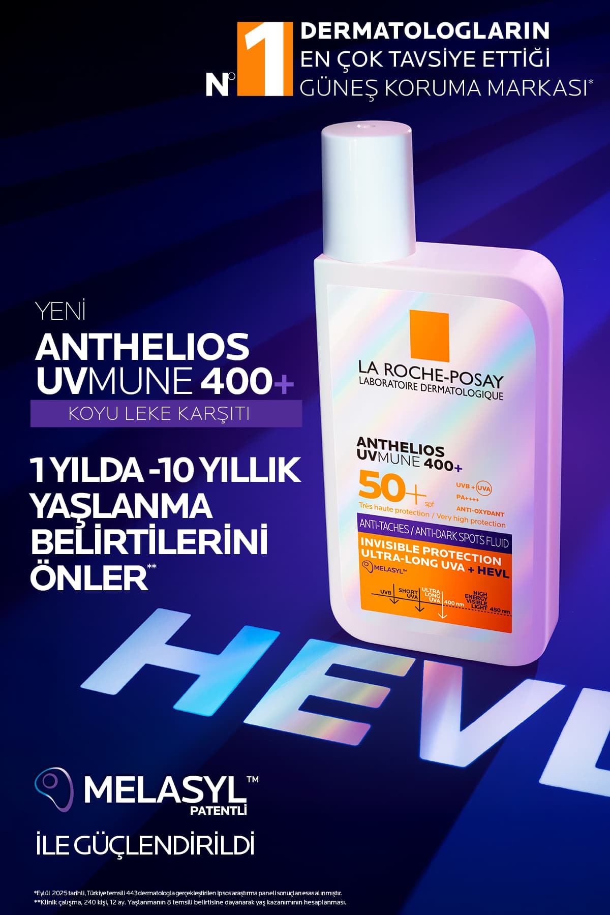 ضدآفتاب صورت پوستهای لکدار La Roche Posay Anthelios Uvmune فلوئید ضدلک با محافظت بالا SPF50+ 50ml ضدآفتاب صورت پوستهای لکدار La Roche Posay Anthelios Uvmune فلوئید ضدلک با محافظت بالا SPF50+ 50ml