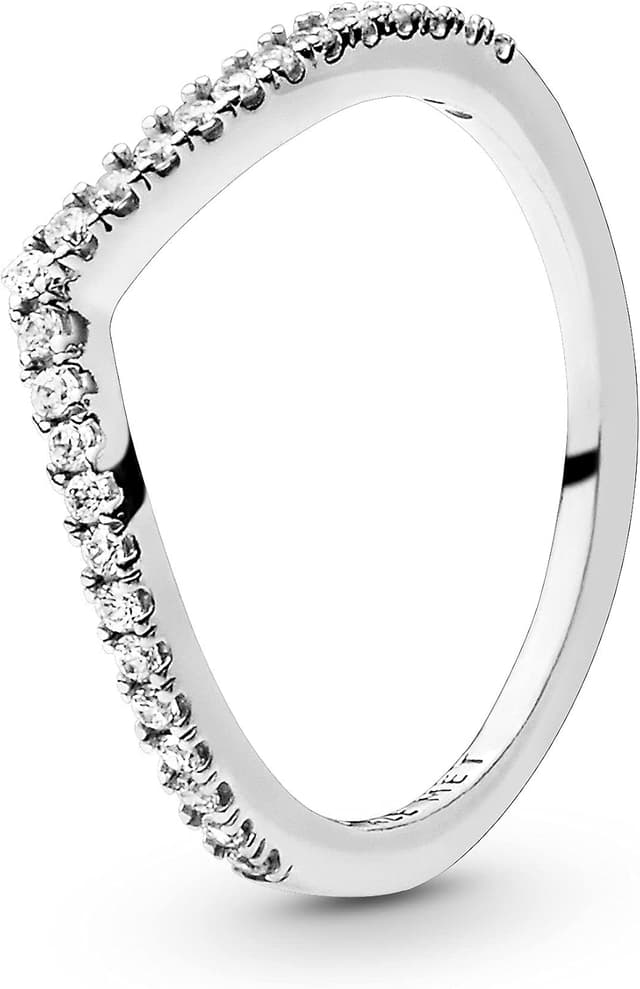 انگشتر زنانه Pandora نقره استرلینگ با زیرکونیای مکعبی شفاف Sparkling Wishbone انگشتر زنانه Pandora نقره استرلینگ با زیرکونیای مکعبی شفاف Sparkling Wishbone