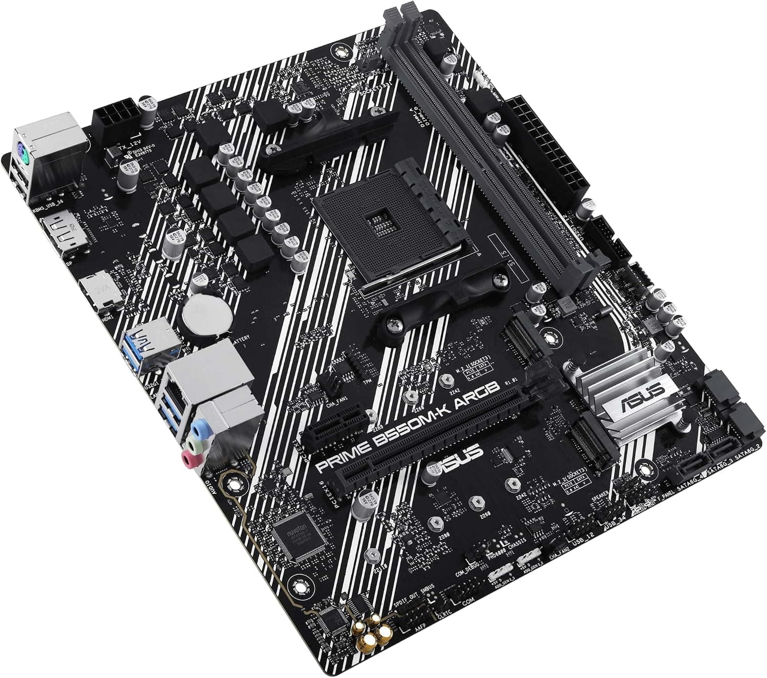 مادربورد ASUS گیمینگ با نور ARGB سوکت AMD AM4 مدل Prime B550M-K مادربورد ASUS گیمینگ با نور ARGB سوکت AMD AM4 مدل Prime B550M-K