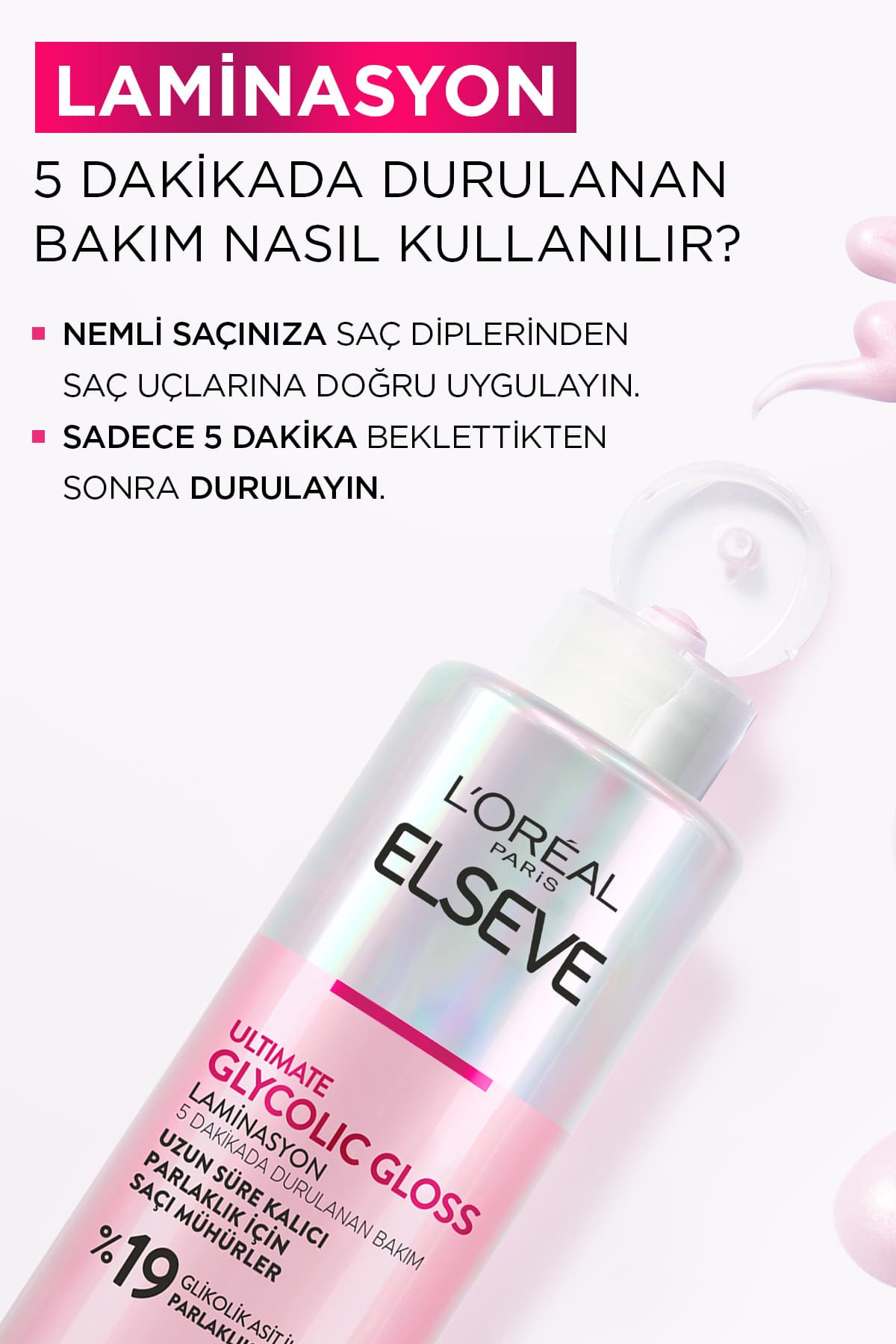 محصول مراقبتی مو Elseve Ultimate Glycolic Gloss اثر لمینیت و درخشندگی 200ml محصول مراقبتی مو Elseve Ultimate Glycolic Gloss اثر لمینیت و درخشندگی 200ml