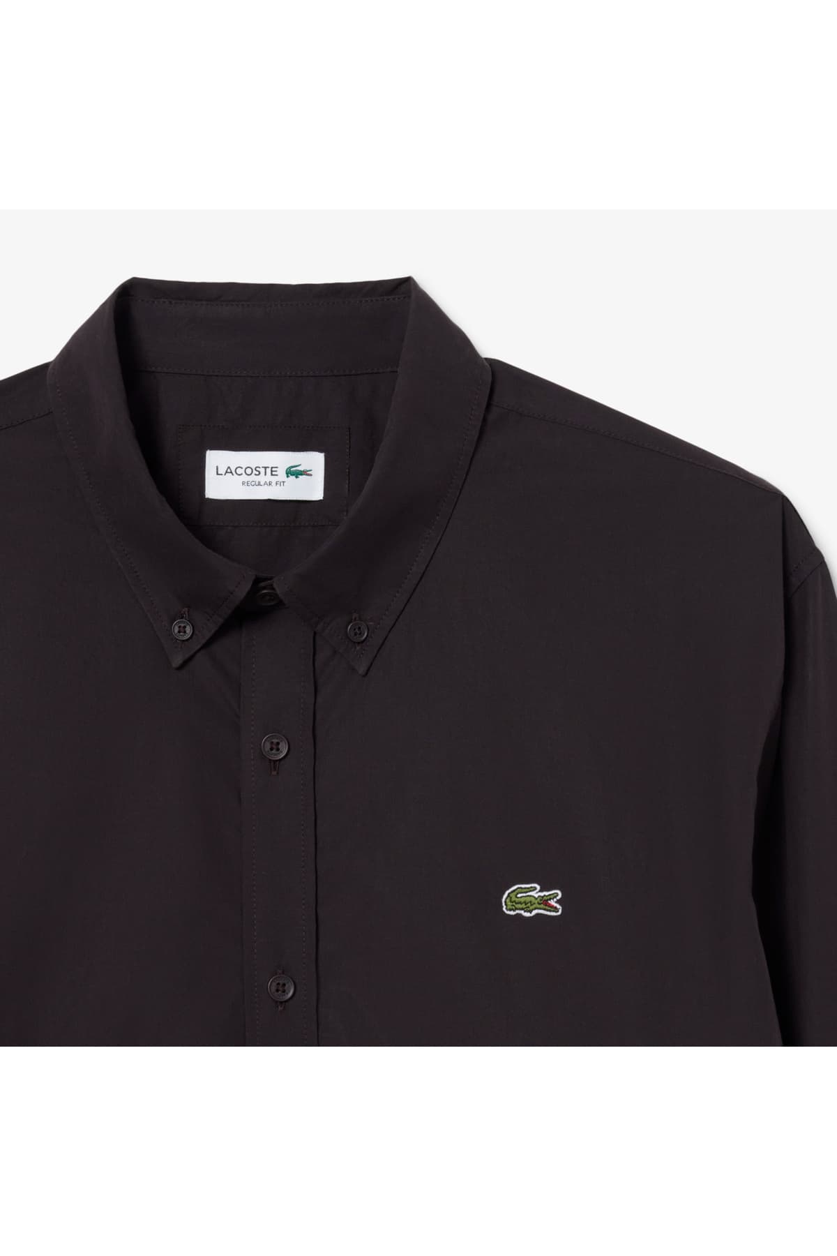 پیراهن مردانه Lacoste یقه دکمهدار قهوهای فیت معمولی پیراهن مردانه Lacoste یقه دکمهدار قهوهای فیت معمولی