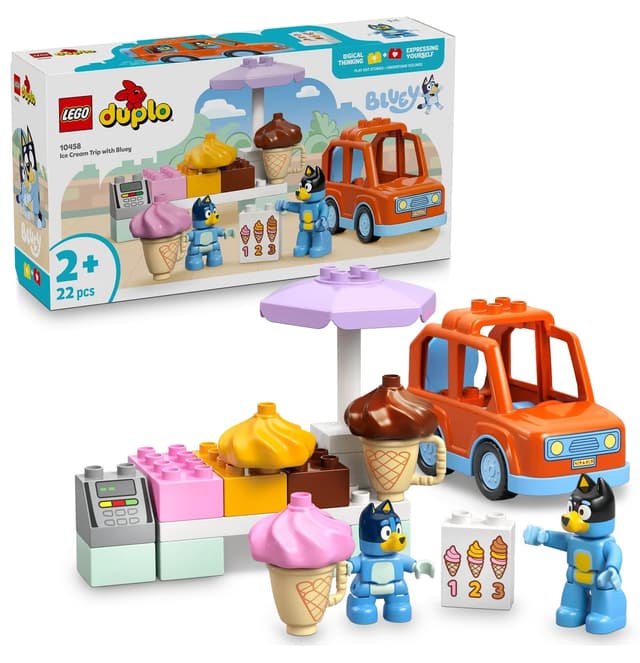 لگو 10458 DUPLO گردش بستنی Bluey 22 پارچه لگو 10458 DUPLO گردش بستنی Bluey 22 پارچه