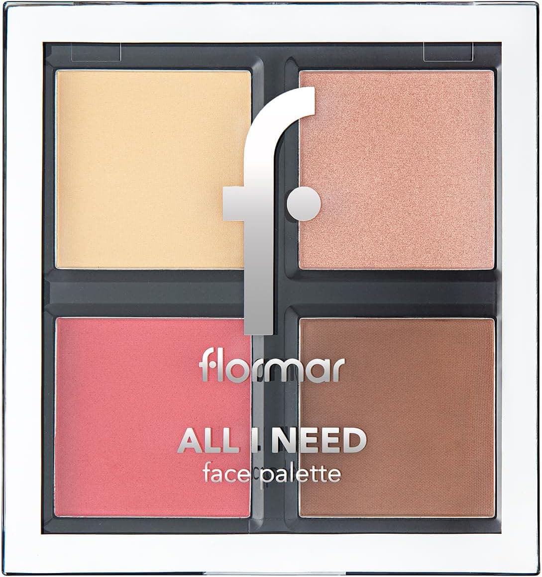 پالت آرایش صورت Flormar All I Need با پیگمنت بالا، قابل تلفیق و فینیش مات و درخشان پالت آرایش صورت Flormar All I Need با پیگمنت بالا، قابل تلفیق و فینیش مات و درخشان