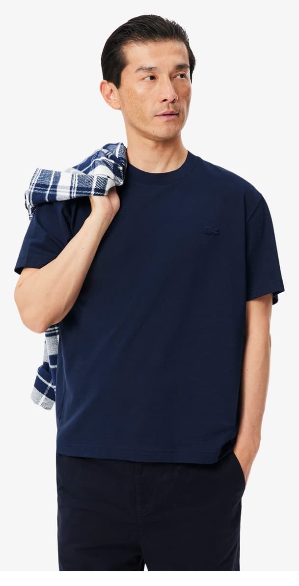 تیشرت مردانه Lacoste فیت کلاسیک یقه گرد لاجوردی تیشرت مردانه Lacoste فیت کلاسیک یقه گرد لاجوردی