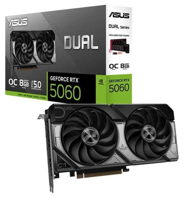کارت گرافیک ASUS Dual GeForce RTX 5060 OC 8GB GDDR7 128Bit HDMI/DP کارت گرافیک ASUS Dual GeForce RTX 5060 OC 8GB GDDR7 128Bit HDMI/DP