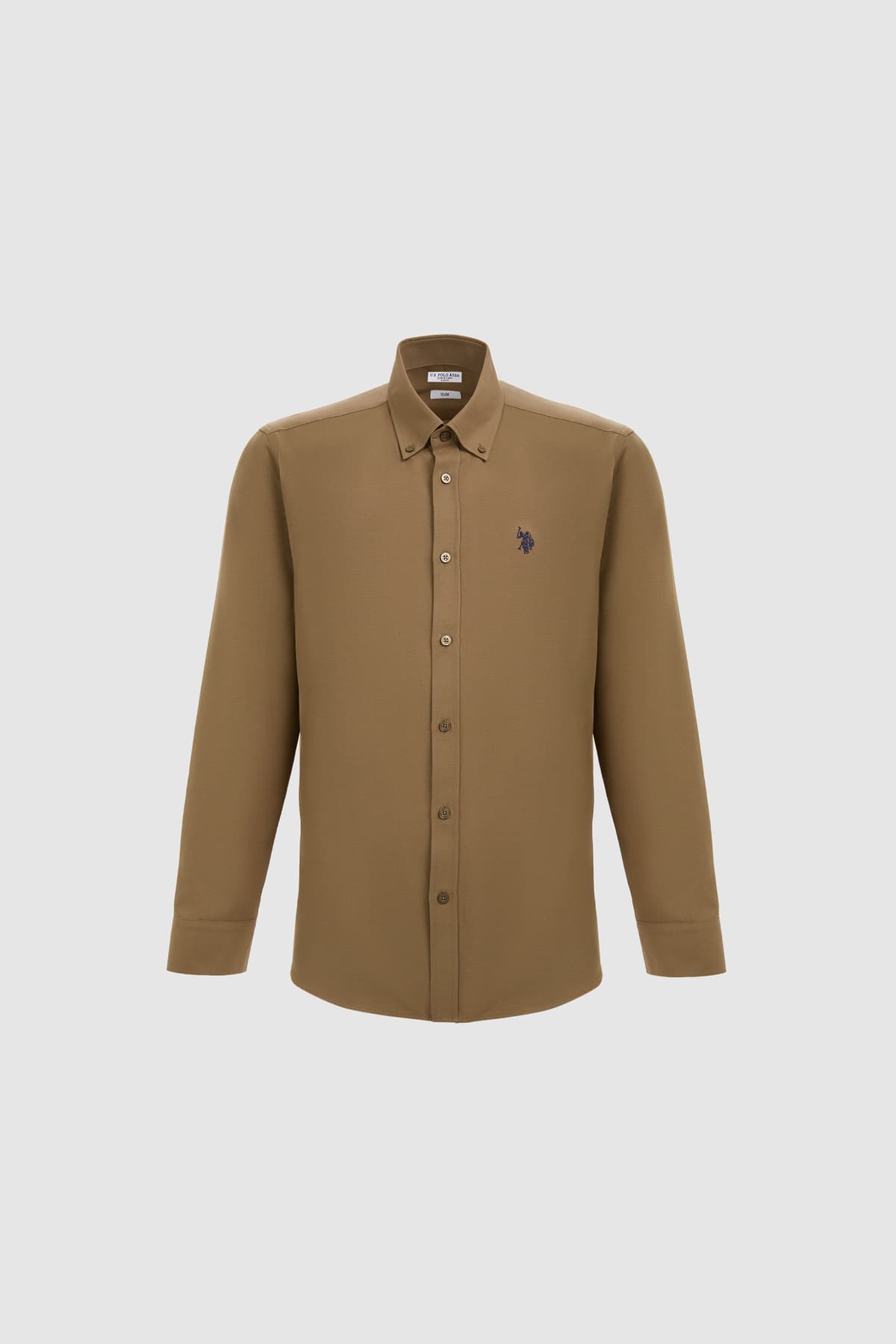 پیراهن مردانه U.S. Polo Assn. خاکی آستینبلند ساده مدل 50324708-VR027 پیراهن مردانه U.S. Polo Assn. خاکی آستینبلند ساده مدل 50324708-VR027