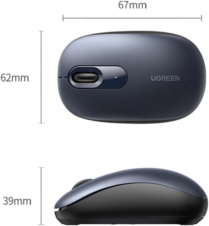 ماوس بیسیم سایلنت UGREEN صورتی با دقت 2400DPI و فرکانس 2.4Ghz ماوس بیسیم سایلنت UGREEN صورتی با دقت 2400DPI و فرکانس 2.4Ghz