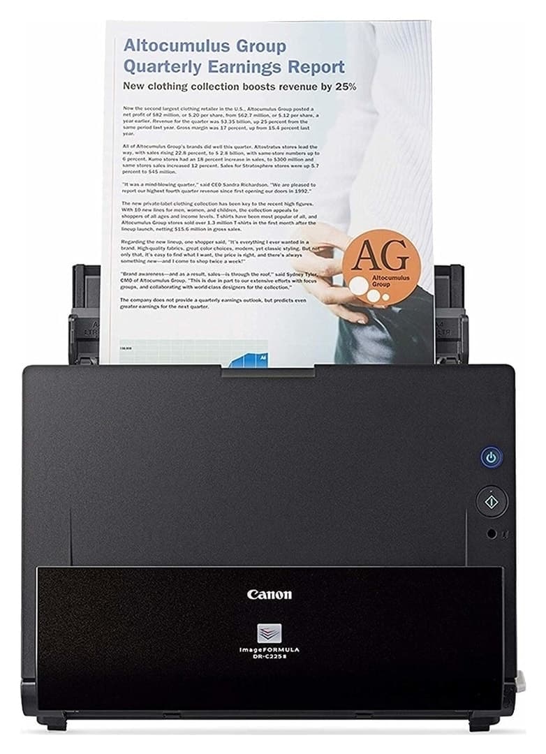 اسکنر اسناد رومیزی Canon مدل DR-C225-II اسکنر اسناد رومیزی Canon مدل DR-C225-II