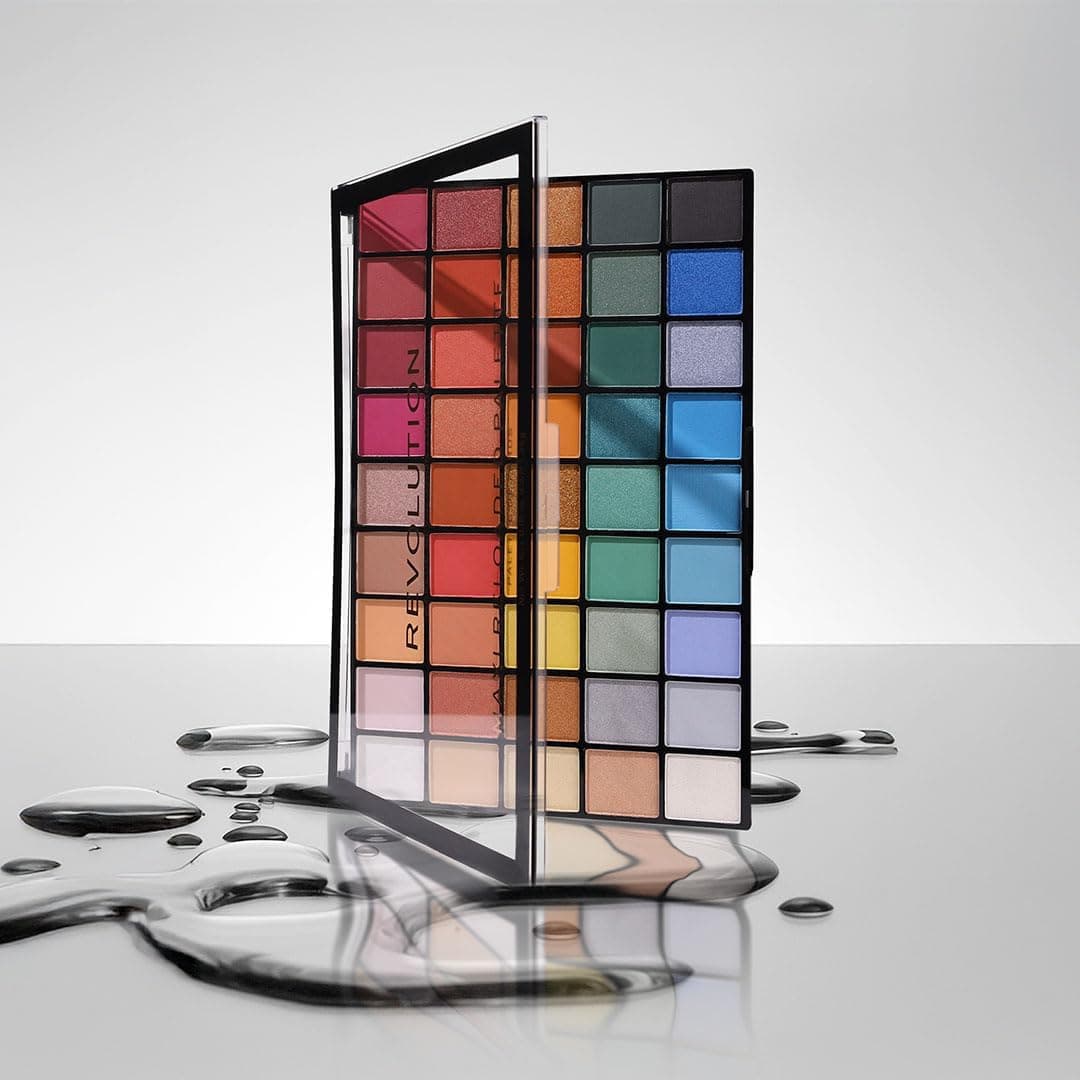 پالت سایه چشم Makeup Revolution با 45 رنگ مات و شاین Maxi Reloaded مدل Big Shot 60.8g پالت سایه چشم Makeup Revolution با 45 رنگ مات و شاین Maxi Reloaded مدل Big Shot 60.8g