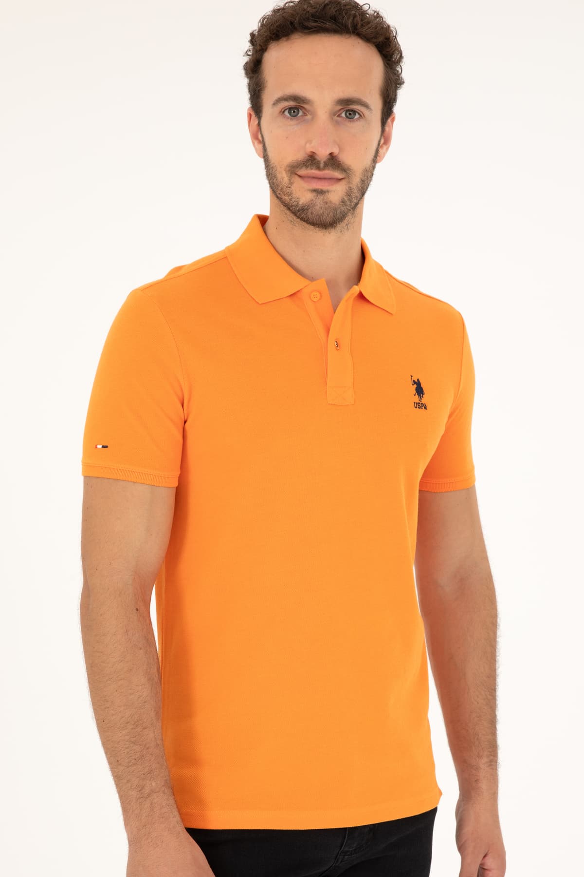 تیشرت مردانه U.S. Polo Assn. فیت اسلیم یقه پولو نارنجی مدل 50279613-VR051 تیشرت مردانه U.S. Polo Assn. فیت اسلیم یقه پولو نارنجی مدل 50279613-VR051