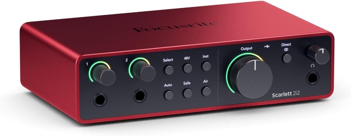 رابط صوتی USB Focusrite مدل Scarlett 2i2 نسل چهارم رابط صوتی USB Focusrite مدل Scarlett 2i2 نسل چهارم
