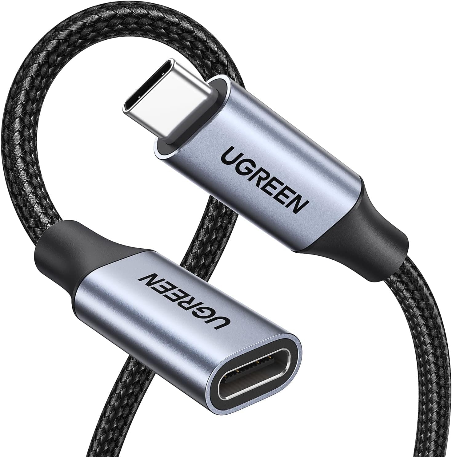 کابل اکستنشن مردانه UGREEN Type-C به Type-C بافته 100W Thunderbolt 3 Gen2 1 متری کابل اکستنشن مردانه UGREEN Type-C به Type-C بافته 100W Thunderbolt 3 Gen2 1 متری