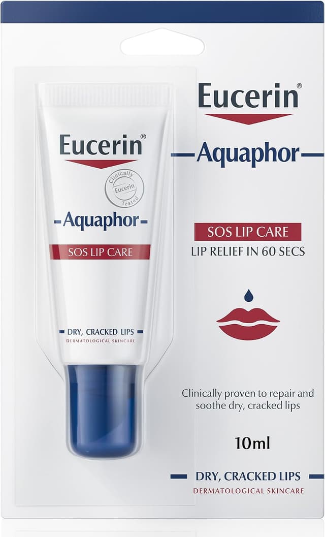 بالم لب Eucerin Aquaphor SOS Lip Repair برای لبهای خشک و ترکخورده 10ml بالم لب Eucerin Aquaphor SOS Lip Repair برای لبهای خشک و ترکخورده 10ml