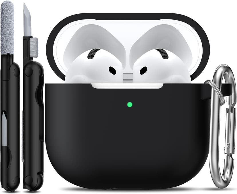 قاب R-fun سیلیکونی نرم مشکی برای AirPods 5 و AirPods 4 قاب R-fun سیلیکونی نرم مشکی برای AirPods 5 و AirPods 4