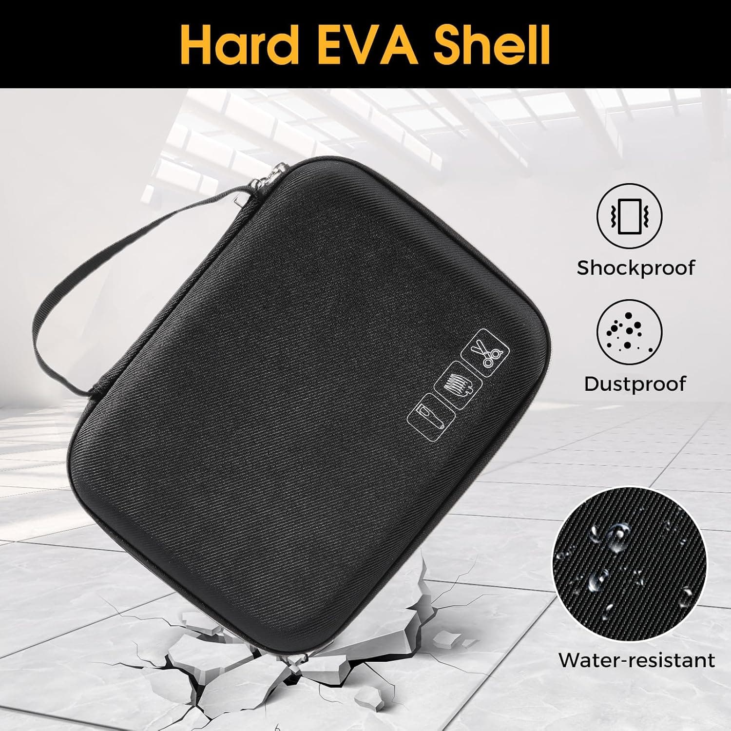 کیف آرایشگری مردانه ProCase سخت، قابل شستوشو و ضدروغن با سینی داخلی لغزنده کیف آرایشگری مردانه ProCase سخت، قابل شستوشو و ضدروغن با سینی داخلی لغزنده
