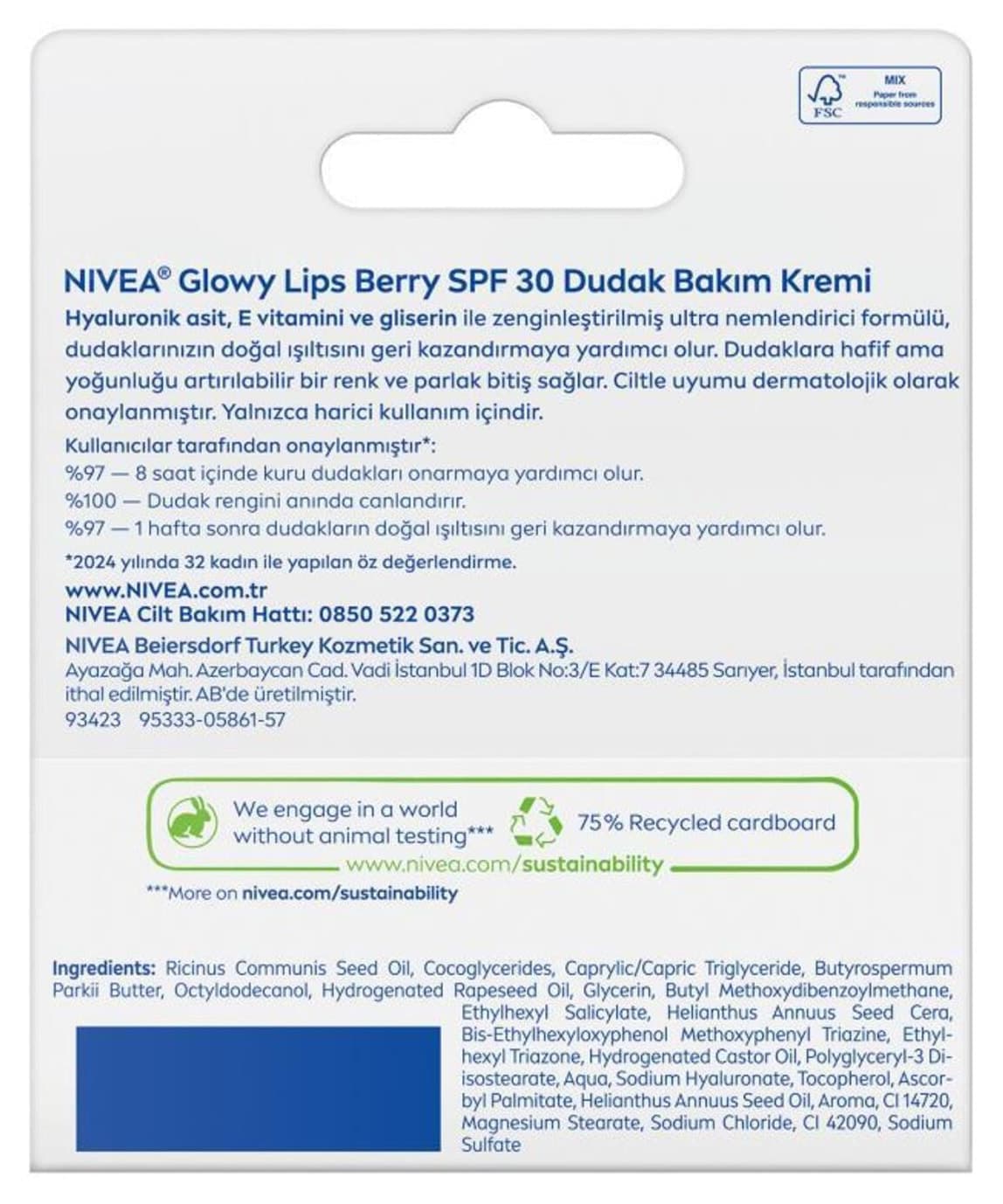 برق لب مرطوبکننده NIVEA Glowy Lips بری SPF30 حاوی اسید هیالورونیک و گلیسیرین 10 ml برق لب مرطوبکننده NIVEA Glowy Lips بری SPF30 حاوی اسید هیالورونیک و گلیسیرین 10 ml