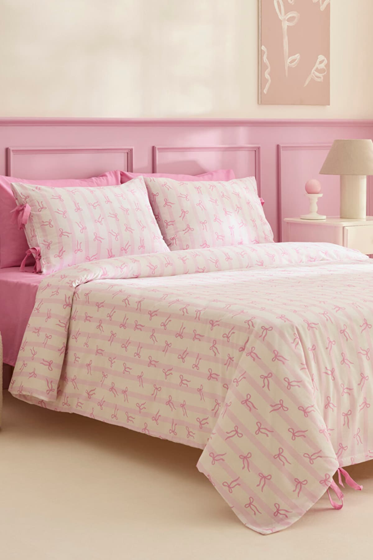 سرویس کاور لحاف یکنفره نخی Karaca Home Ribelle صورتی سرویس کاور لحاف یکنفره نخی Karaca Home Ribelle صورتی