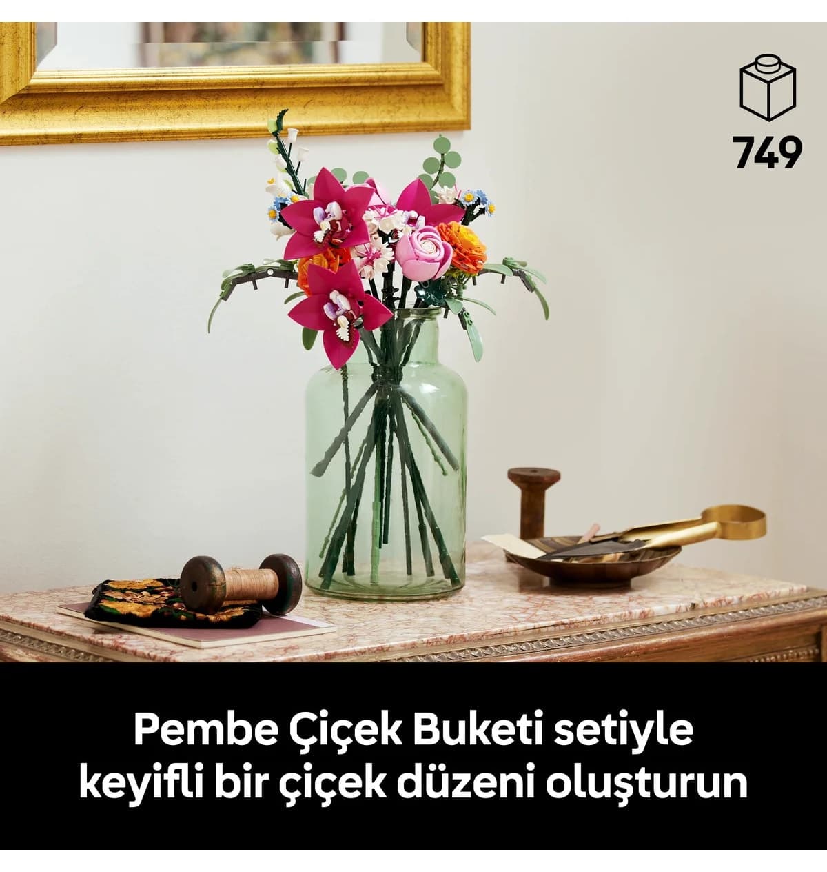 لگو Botanicals دسته گل صورتی مدل 10342 با 749 قطعه لگو Botanicals دسته گل صورتی مدل 10342 با 749 قطعه