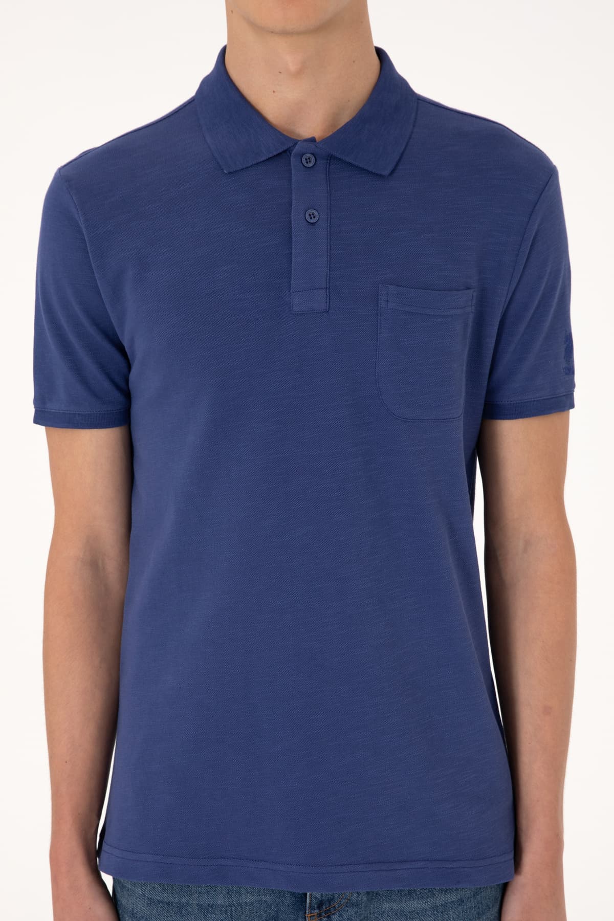 تیشرت مردانه U.S. Polo Assn. اسلیم فیت یقه پولو سرمهای روشن مدل 50299538-VR059 تیشرت مردانه U.S. Polo Assn. اسلیم فیت یقه پولو سرمهای روشن مدل 50299538-VR059