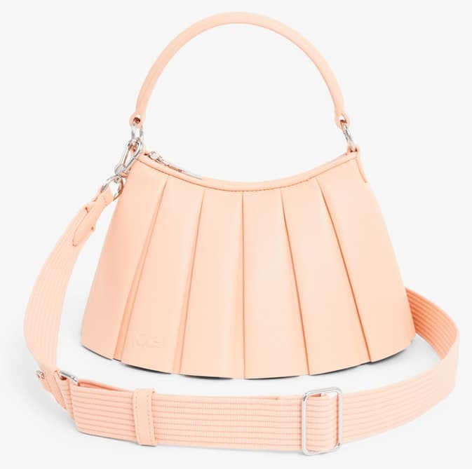 کیف دوشی زنانه Lacoste چرمی صورتی روشن کوچک مدل Lenglen کیف دوشی زنانه Lacoste چرمی صورتی روشن کوچک مدل Lenglen
