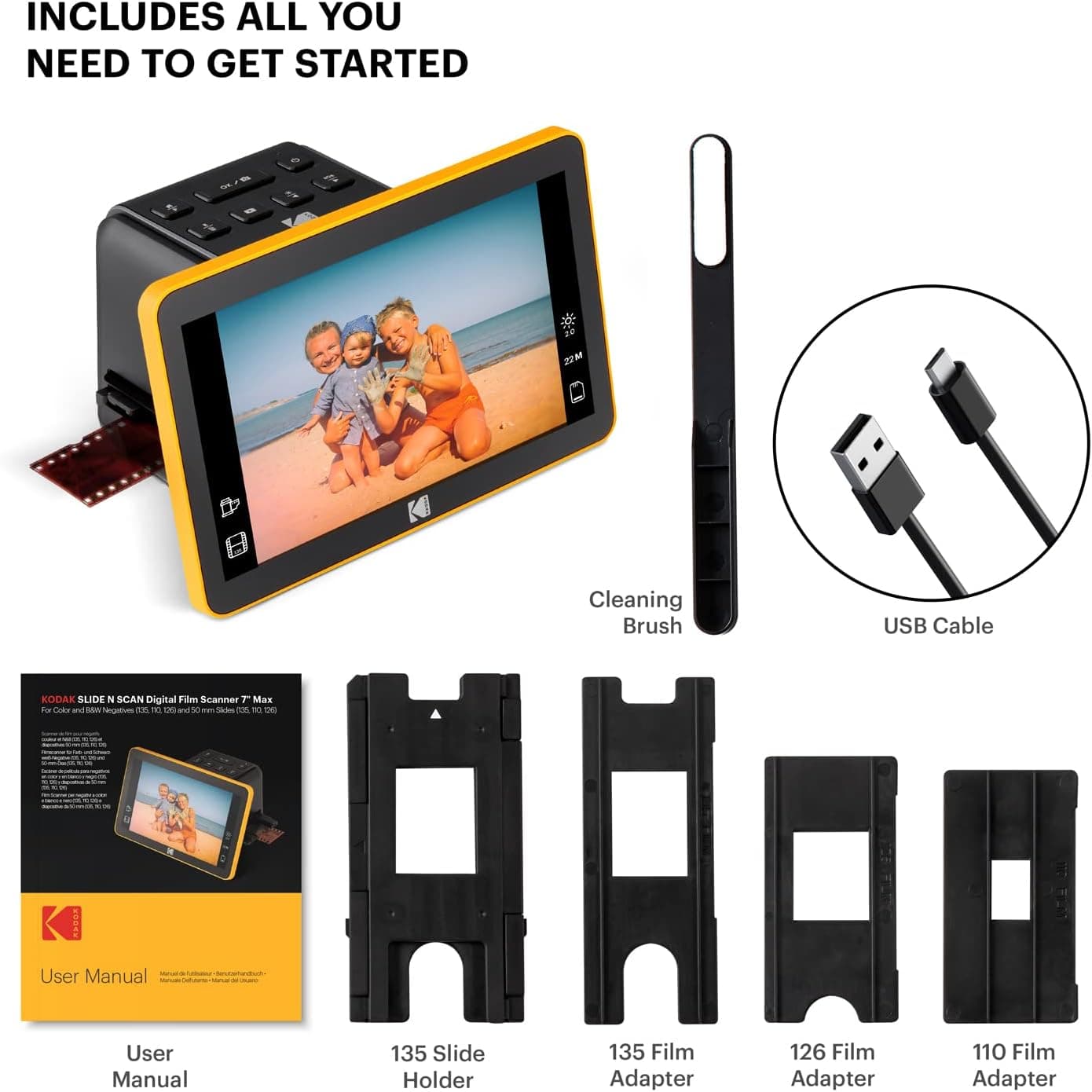 اسکنر فیلم دیجیتال Kodak Slide N Scan با صفحه نمایش 7 اینچی اسکنر فیلم دیجیتال Kodak Slide N Scan با صفحه نمایش 7 اینچی
