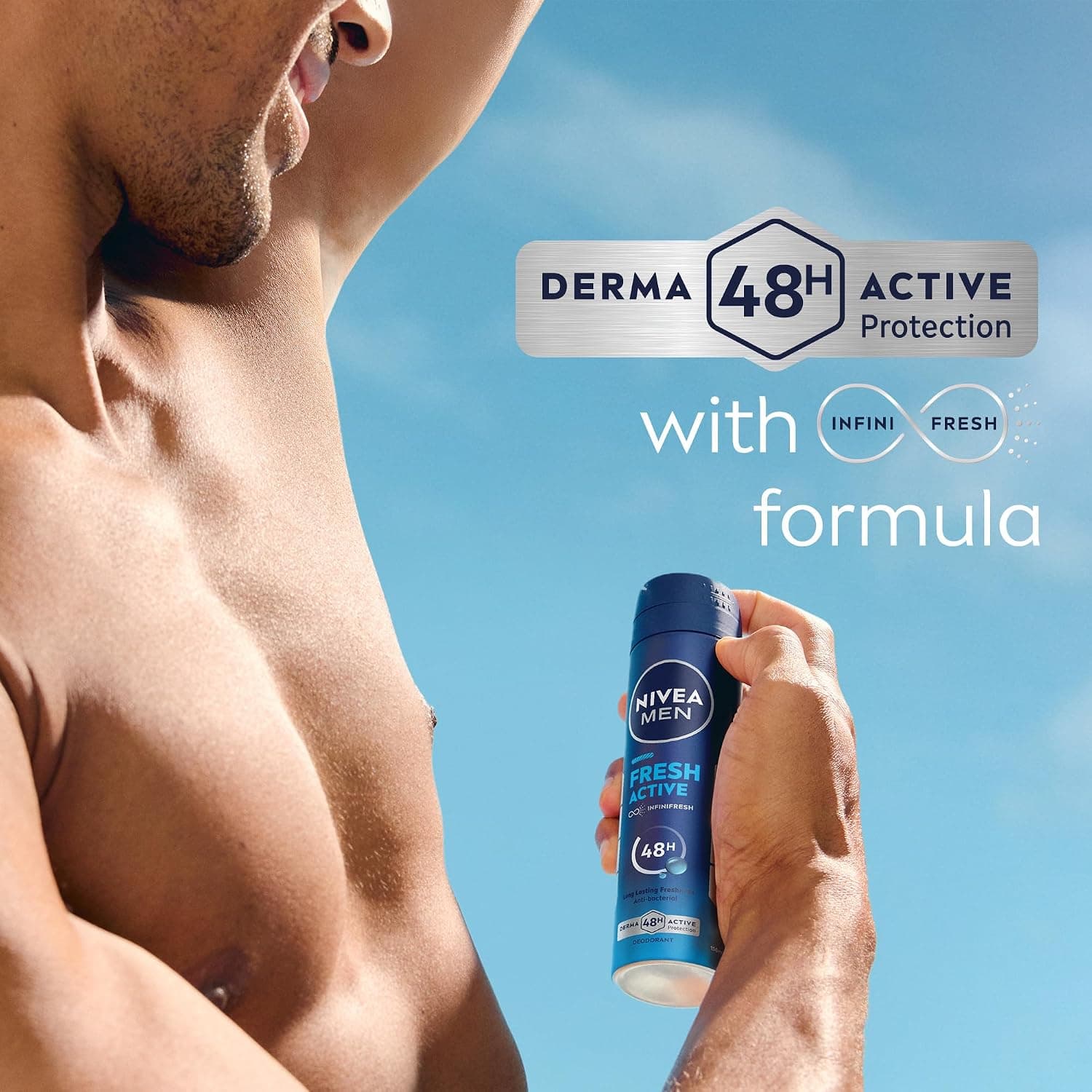 اسپری دئودورانت ضدباکتری مردانه NIVEA Fresh Active با محافظت 48H بسته دوتایی 2x150ml اسپری دئودورانت ضدباکتری مردانه NIVEA Fresh Active با محافظت 48H بسته دوتایی 2x150ml