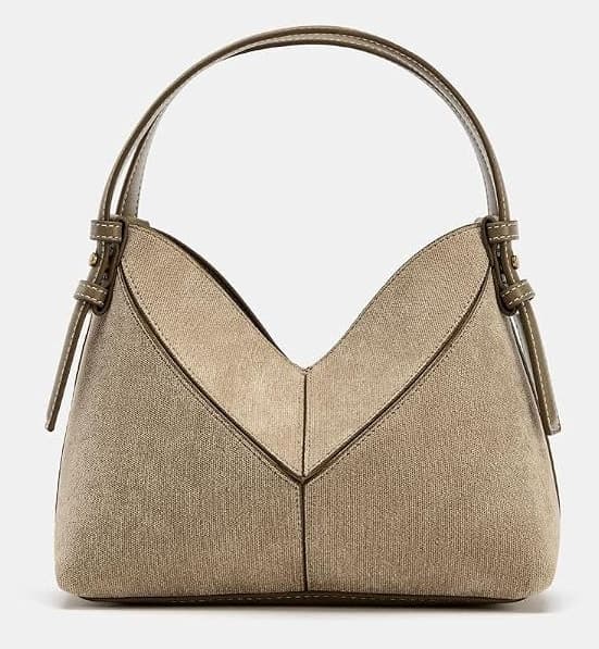 کیف شاپر زنانه Zara دوخت تزئینی مینی رنگ شنی/قهوهای مدل Z1:bags کیف شاپر زنانه Zara دوخت تزئینی مینی رنگ شنی/قهوهای مدل Z1:bags
