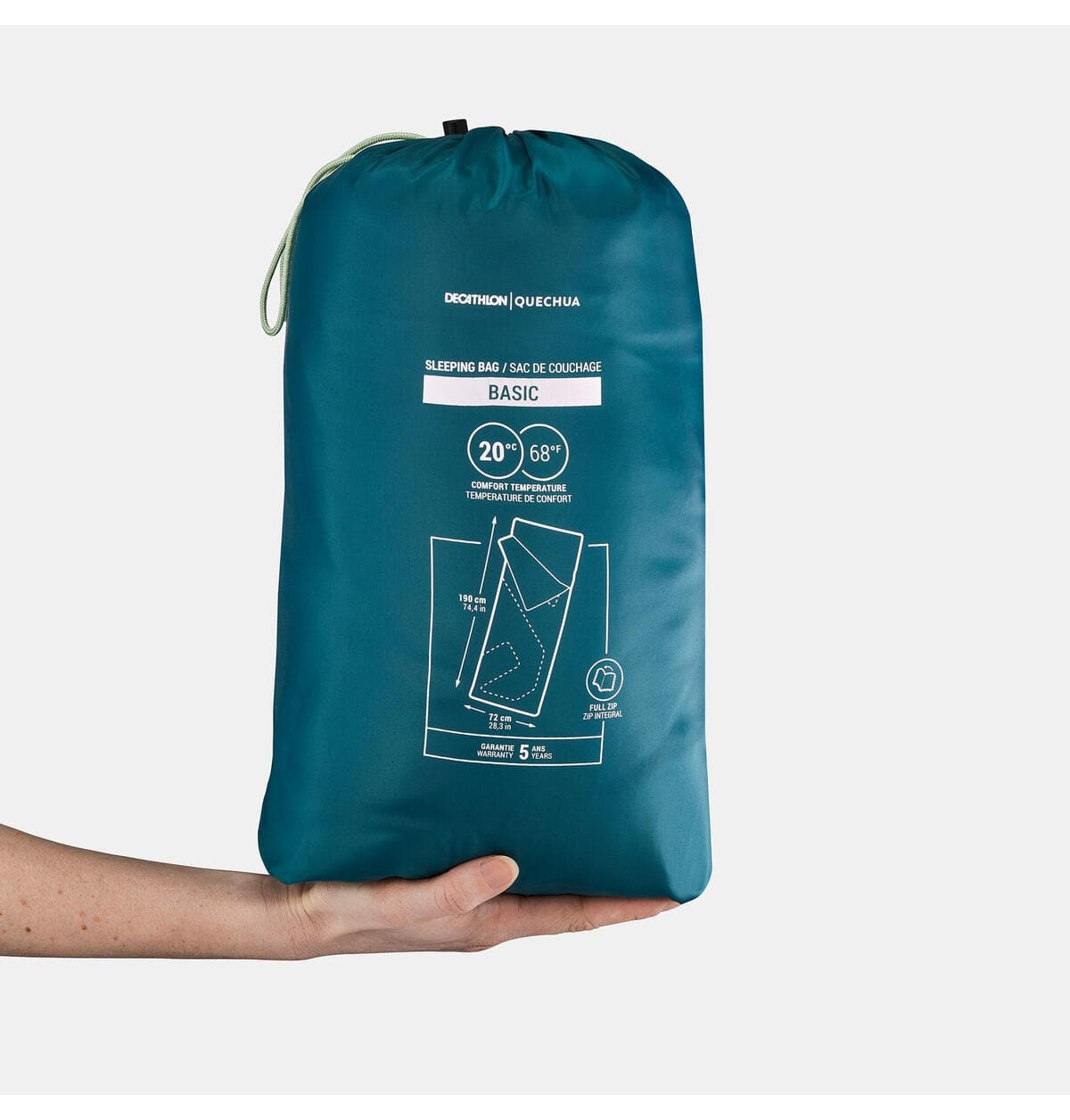 کیسه خواب Decathlon Quechua فیروزهای مدل Arpenaz با دمای آسایش 20 °C کیسه خواب Decathlon Quechua فیروزهای مدل Arpenaz با دمای آسایش 20 °C