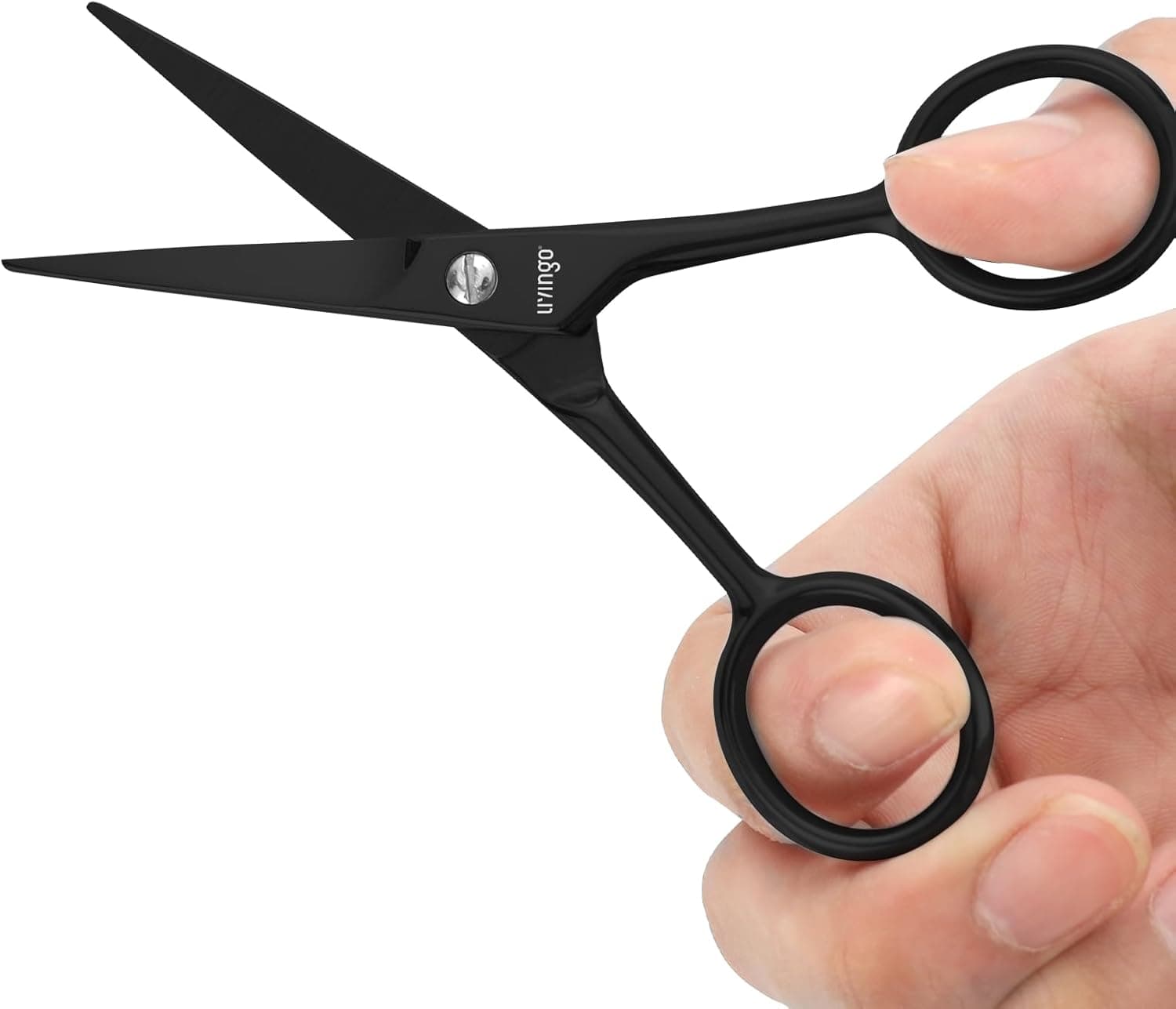 قیچی تیز اصلاح ریش مردانه LIVINGO مشکی 4.5 Inch همراه شانه قیچی تیز اصلاح ریش مردانه LIVINGO مشکی 4.5 Inch همراه شانه
