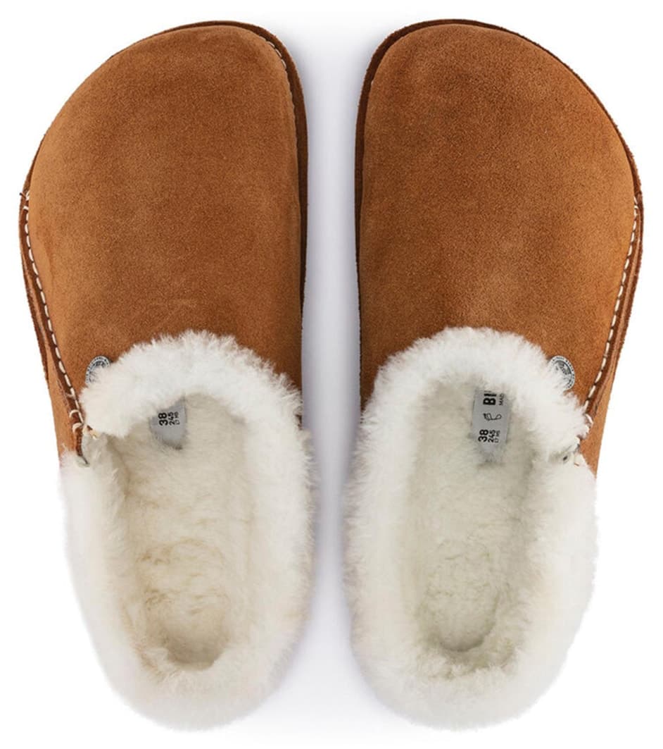 دمپایی زنانه Birkenstock چرم جیر با آستر شیرلینگ مدل Zermatt دمپایی زنانه Birkenstock چرم جیر با آستر شیرلینگ مدل Zermatt