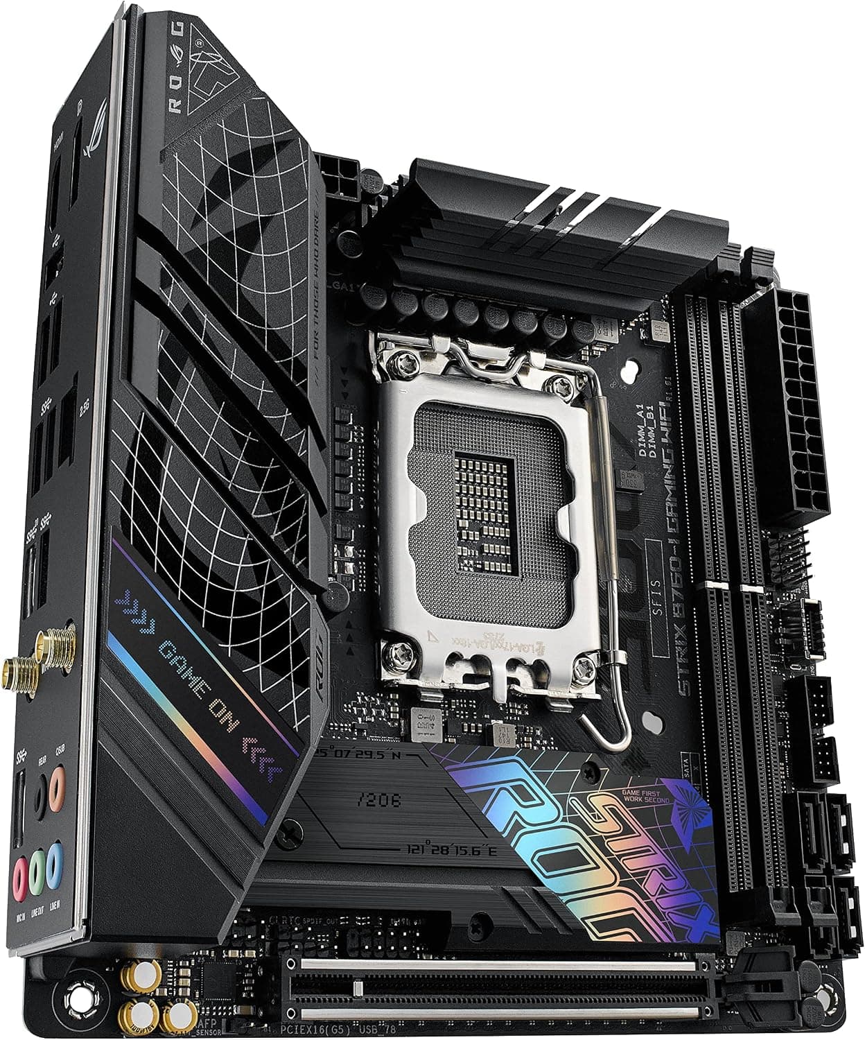 مادربرد ASUS ROG Strix B760-I Gaming WiFi mini-ITX سوکت LGA 1700 مشکی مادربرد ASUS ROG Strix B760-I Gaming WiFi mini-ITX سوکت LGA 1700 مشکی
