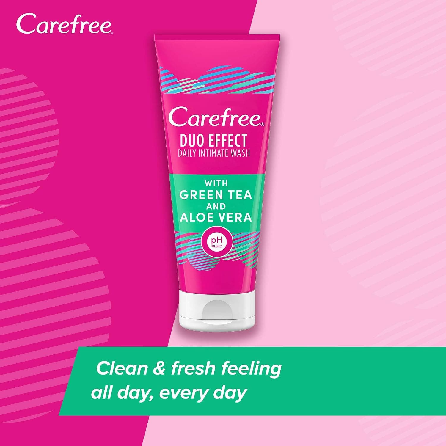 شوینده بهداشتی بانوان Carefree Duo Effect روزانه با چای سبز و آلوئهورا 200ml شوینده بهداشتی بانوان Carefree Duo Effect روزانه با چای سبز و آلوئهورا 200ml
