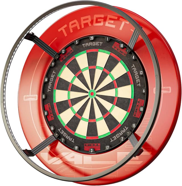 سیستم نورپردازی صفحه دارت Target Darts با قاب مشکی و حلقه LED سفید سیستم نورپردازی صفحه دارت Target Darts با قاب مشکی و حلقه LED سفید