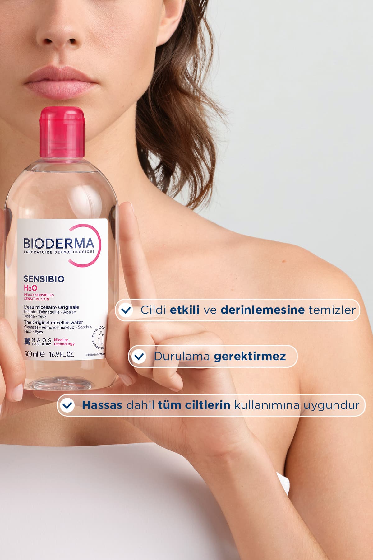 آب میسلار پاککننده آرایش برای پوستهای حساس و معمولی Bioderma Sensibio H2O 500 ML آب میسلار پاککننده آرایش برای پوستهای حساس و معمولی Bioderma Sensibio H2O 500 ML