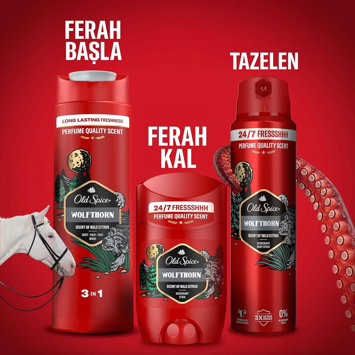 دئودورانت استیک مردانه Old Spice Wolfthorn 3×50ml دئودورانت استیک مردانه Old Spice Wolfthorn 3×50ml
