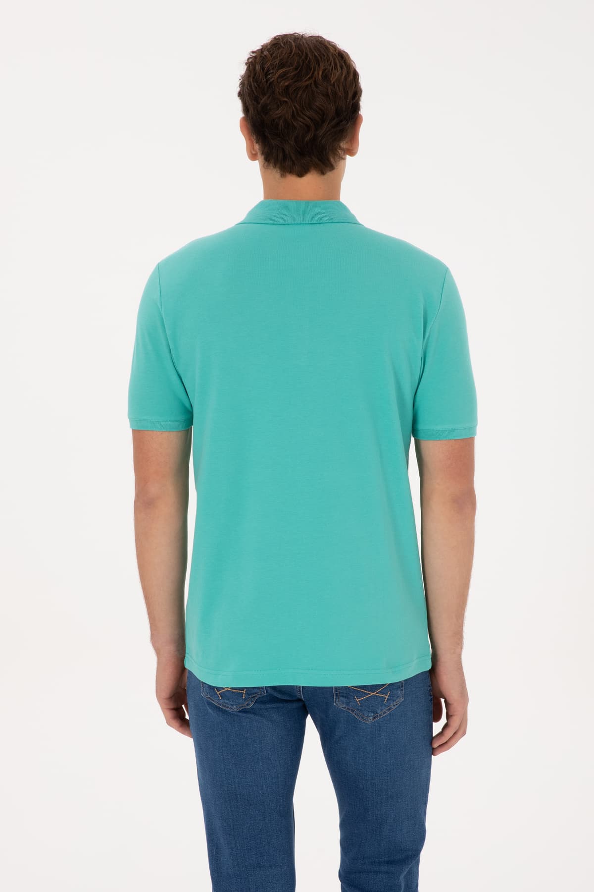 تیشرت مردانه U.S. Polo Assn. نعنایی فیت معمولی یقه پولو مدل 50324903-VR090 تیشرت مردانه U.S. Polo Assn. نعنایی فیت معمولی یقه پولو مدل 50324903-VR090