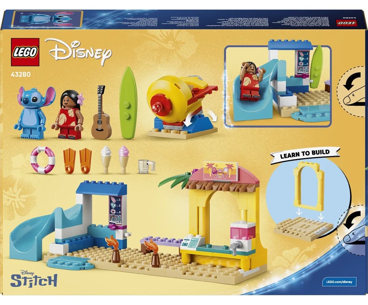 لگو Disney Lilo ve Stiç برای کودکان 4+ سال، سرگرمی ساحلی مدل 43280، 113 قطعه لگو Disney Lilo ve Stiç برای کودکان 4+ سال، سرگرمی ساحلی مدل 43280، 113 قطعه