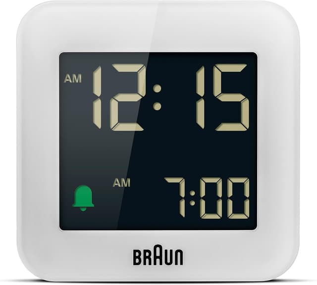 ساعت زنگدار دیجیتال سفری Braun با نمایشگر LC منفی و زنگ افزایشی سفید مدل BC08W ساعت زنگدار دیجیتال سفری Braun با نمایشگر LC منفی و زنگ افزایشی سفید مدل BC08W