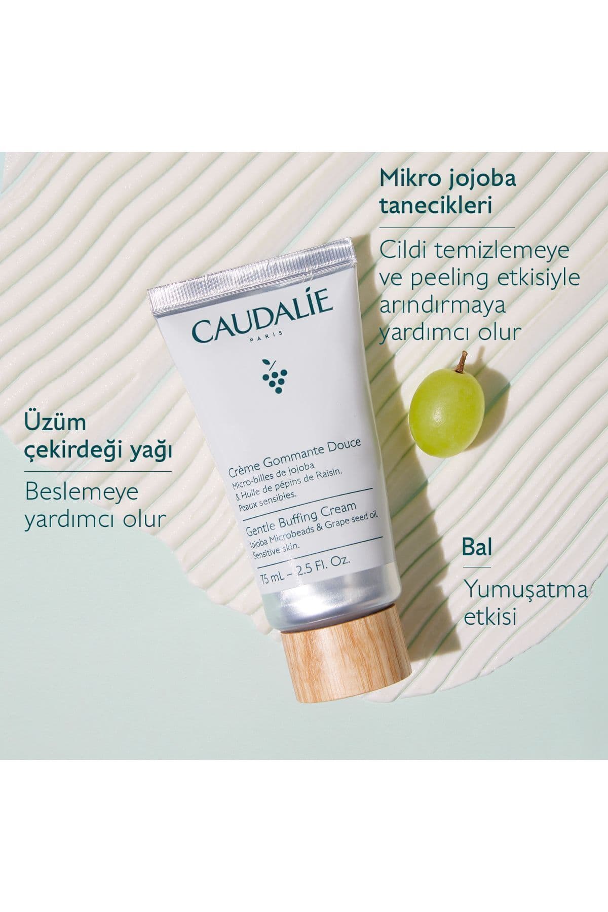 پاککننده لایهبردار پوست حساس Caudalie Vinoclean 75 ml پاککننده لایهبردار پوست حساس Caudalie Vinoclean 75 ml