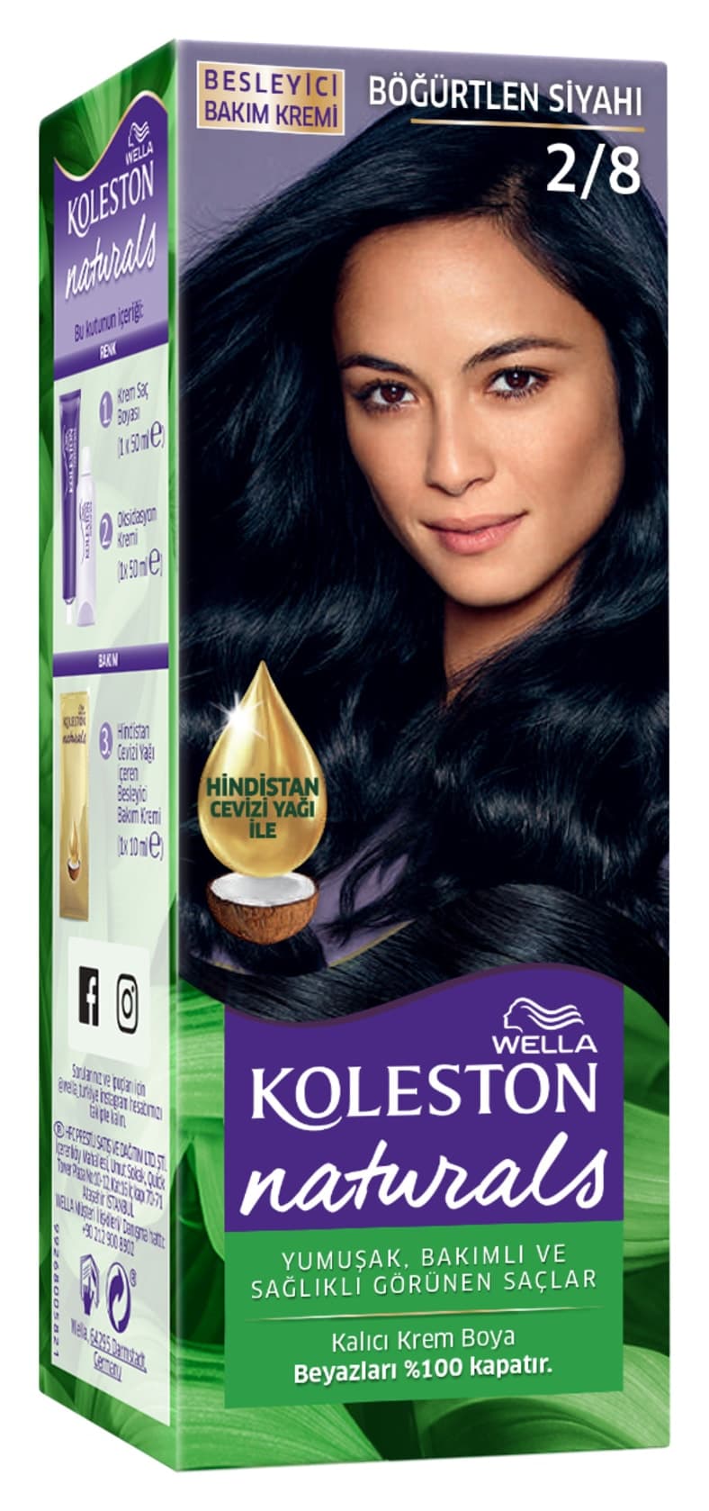 رنگ موی مشکی بلوبری Wella Koleston Naturals 2/8 رنگ موی مشکی بلوبری Wella Koleston Naturals 2/8