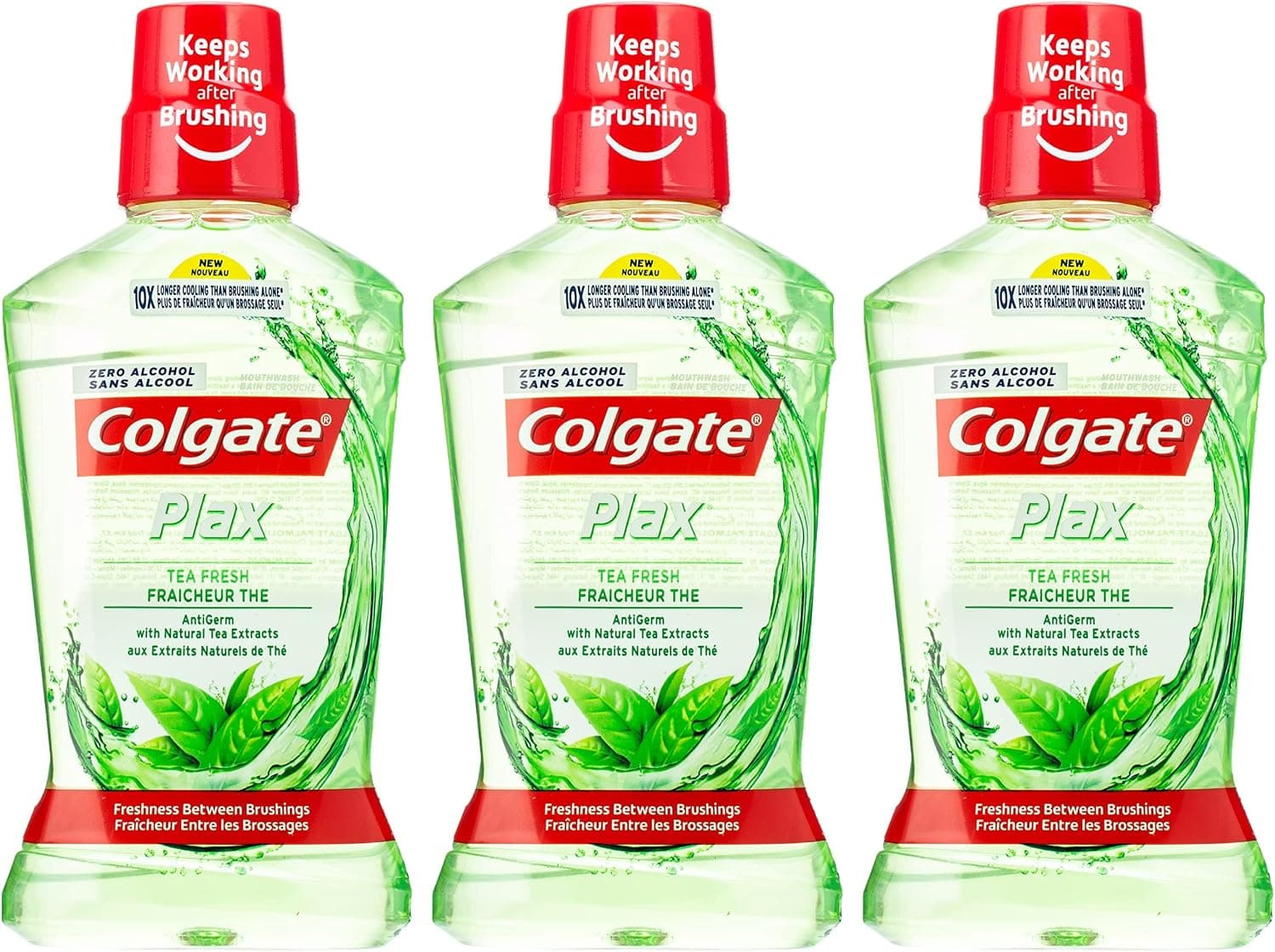 دهان شویه Colgate Plax طعم چای تازه 3×500ml دهان شویه Colgate Plax طعم چای تازه 3×500ml