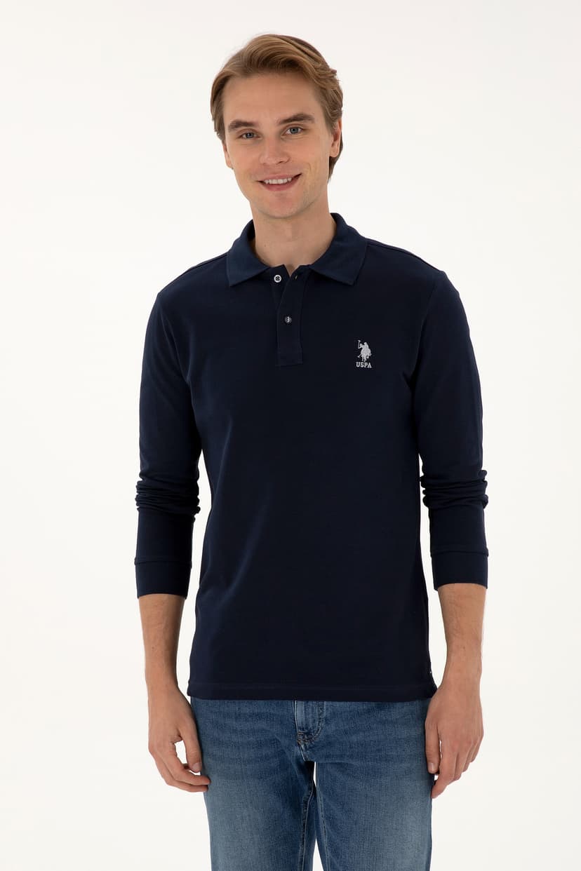 سویشرت مردانه U.S. Polo Assn. فیت معمولی یقه پولو سرمهای مدل 50307757-VR033 سویشرت مردانه U.S. Polo Assn. فیت معمولی یقه پولو سرمهای مدل 50307757-VR033