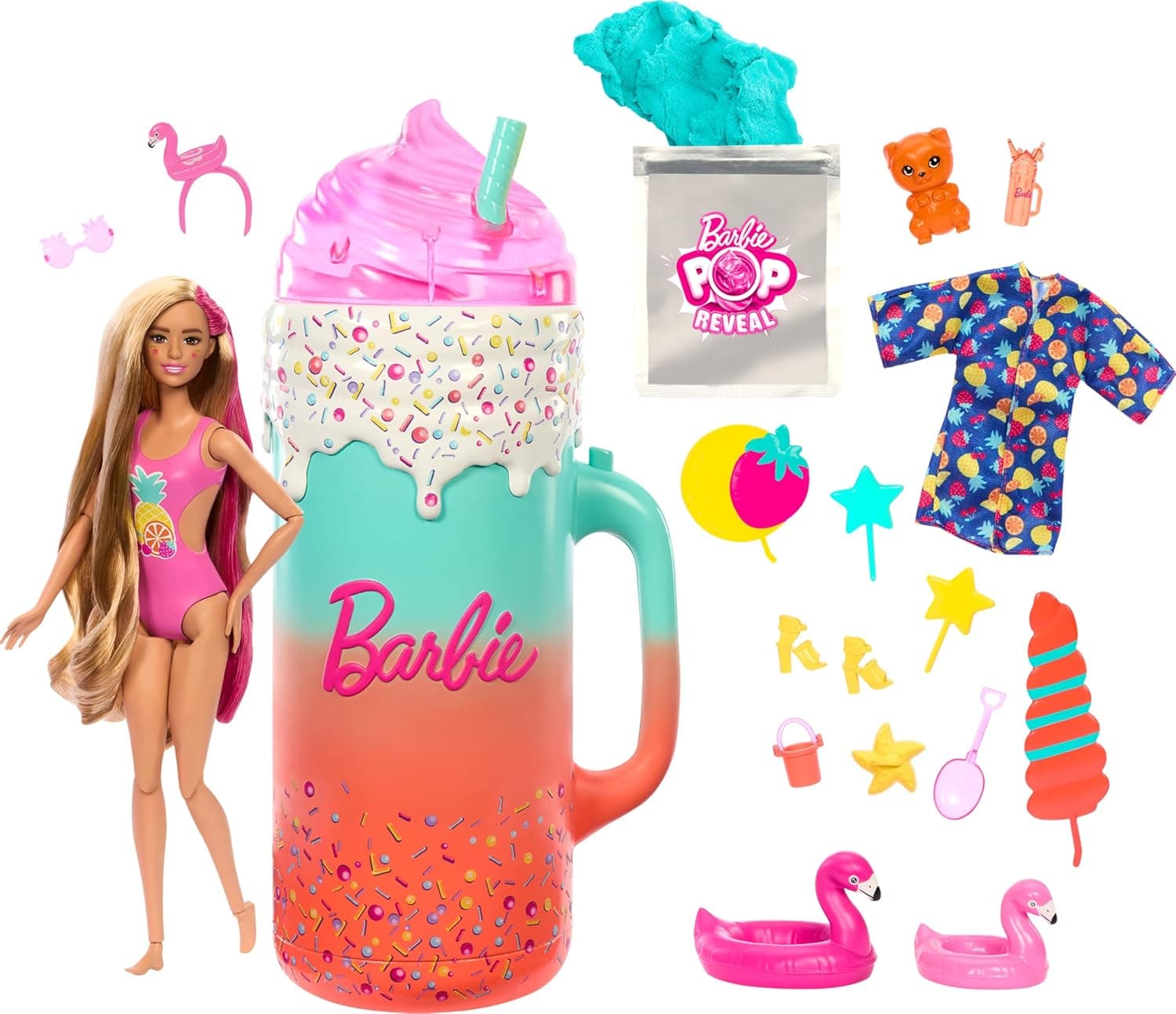 ست عروسک مد و لوازم جانبی Barbie سری Treat با تم Donut Dreams و حیوان خانگی، 8 غافلگیری شامل تغییر رنگ مدل JFY60 ست عروسک مد و لوازم جانبی Barbie سری Treat با تم Donut Dreams و حیوان خانگی، 8 غافلگیری شامل تغییر رنگ مدل JFY60
