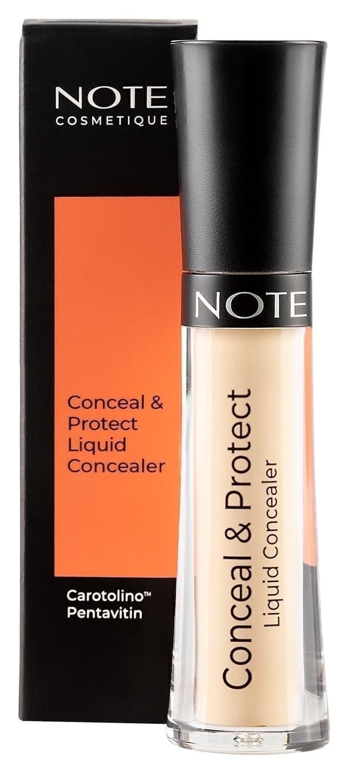 کانسیلر مایع Note Cosmetics Conceal & Protect زیر چشم مدل 05 عاجی ملایم کانسیلر مایع Note Cosmetics Conceal & Protect زیر چشم مدل 05 عاجی ملایم