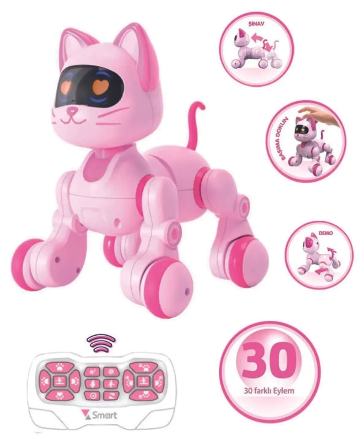 ربات اسباببازی گربهای آموزشی و تعاملی هوشمند کنترل از راه دور Brother Toys با ۳۰ عملکرد ربات اسباببازی گربهای آموزشی و تعاملی هوشمند کنترل از راه دور Brother Toys با ۳۰ عملکرد