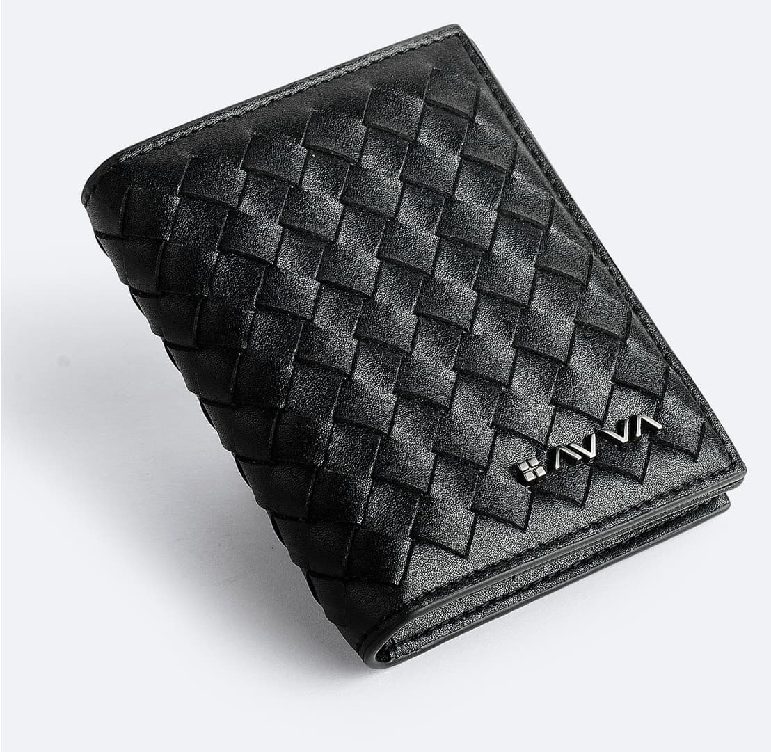 کیف پول مردانه Avva مشکی دارای جعبه هدیه بافتدار مدل B009571 کیف پول مردانه Avva مشکی دارای جعبه هدیه بافتدار مدل B009571