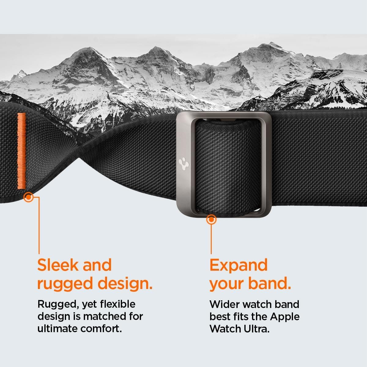 قاب و بند ساعت سازگار با Apple Watch 49mm Ultra 4/3/2/1 برند Spigen مشکی مات Lite Fit Pro مدل ACS07104 قاب و بند ساعت سازگار با Apple Watch 49mm Ultra 4/3/2/1 برند Spigen مشکی مات Lite Fit Pro مدل ACS07104