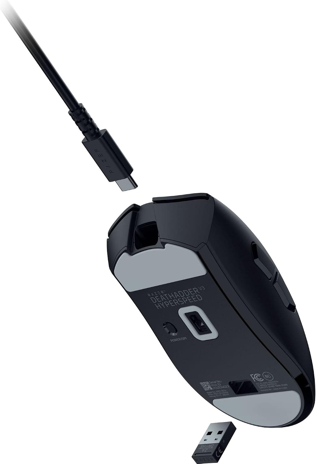 ماوس گیمینگ بیسیم ارگونومیک Razer DeathAdder V3 HyperSpeed مشکی 55g با دقت 26K DPI ماوس گیمینگ بیسیم ارگونومیک Razer DeathAdder V3 HyperSpeed مشکی 55g با دقت 26K DPI